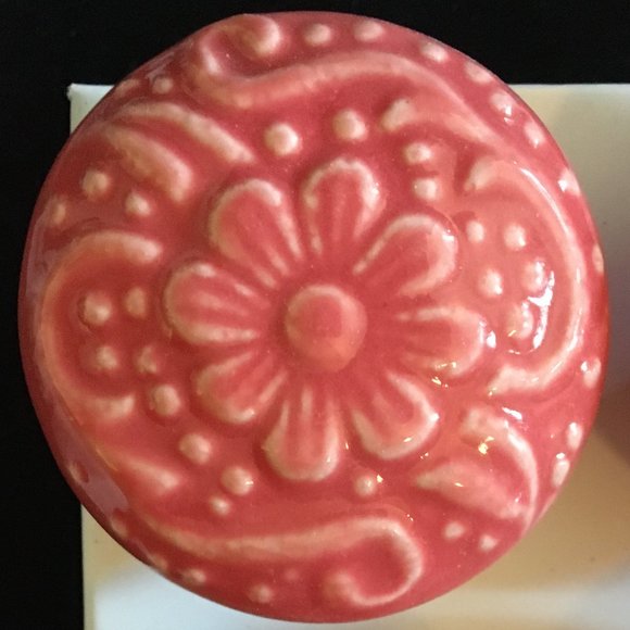 Vintage Retro Set of 6 Ceramic Drawer Pull Knobs - Picture 11 of 13